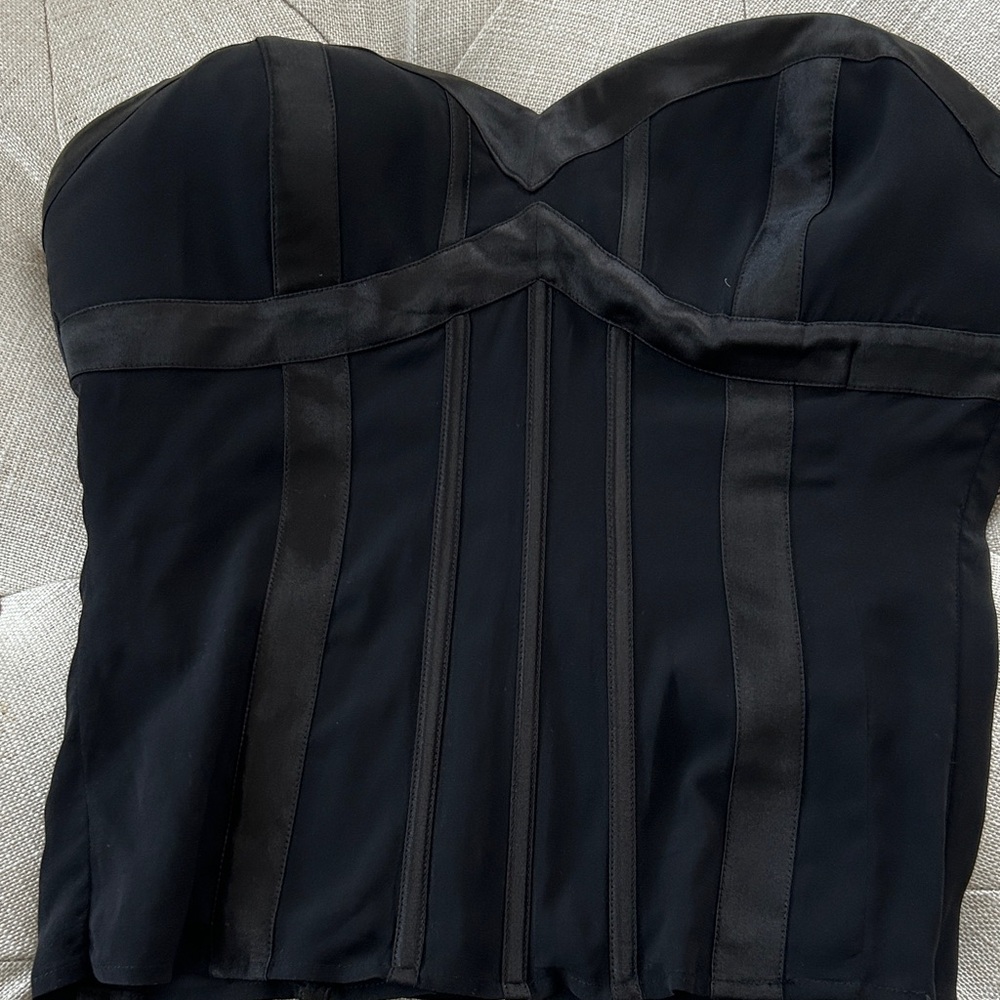 Bebe Black Strapless Top